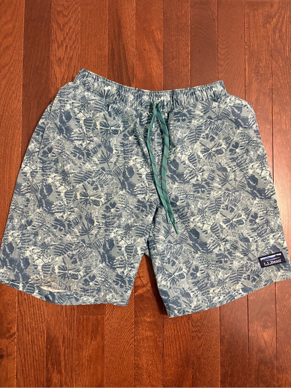 L.L. Bean Men's Swim Trunks Board Shorts Teal - Size Small